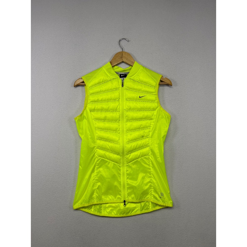 Athletic Gorpcore Nike Womens Small Volt Yellow Aeroloft 800 Down Running Vest